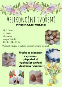 Stařeč Velikonoční tvoření pro malé i velké